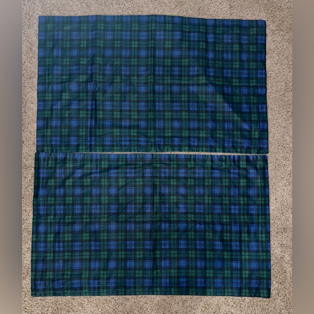 Vintage Lauren Ralph Lauren Tartan Plaid Yarn-Dyed King Pillow Shams! - Picture 6 of 8